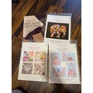 NWOT McCall’s Creates Paper Quilt Creations Patterns (3) & Machine Quilting Book